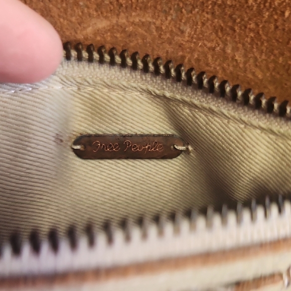 Free People Buffalo Leather Elegant Cream Leather Clutch - Picture 5 of 7